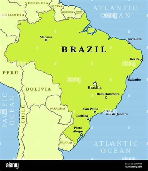 capital of brazil map